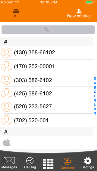 Distinctive Call Logs and Contact list